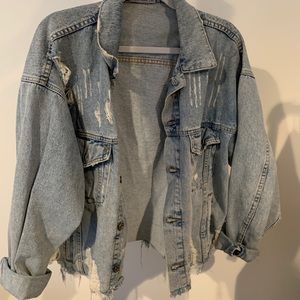 Distressed Denim Jacket!